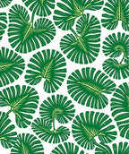 Emerald Green Fan Leaf Burst Rug