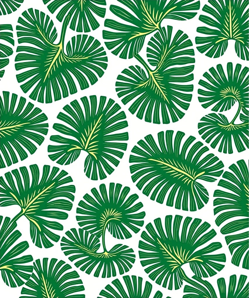 Emerald Green Fan Leaf Burst Rug