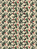 Black Lattice Emerald Pine Berry Accents Rug