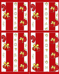 Red White Gold Gift Stripe Rug