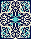 Navajo Blue Medallion Arabesque Rug