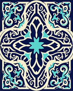 Navajo Blue Medallion Arabesque Rug