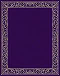 Deep Purple Floral Vine Border Rug