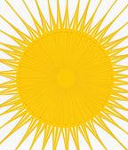 Radiant Yellow Sunburst Rays Rug