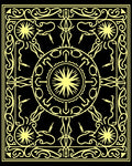 Golden Celestial Sunburst Mandala Rug