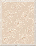 Sandy Beige Floral Outline Rug