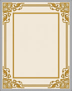 Gold Cream Border Scrollwork Rug