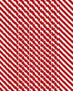 Red White Diagonal Geometric Stripe Rug