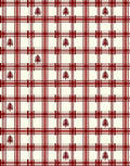 Crimson Cream Plaid Tree Repeat Rug
