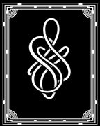 Black White Art Deco Swirl Rug