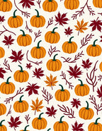 Autumn Pumpkin Maple Leaf Scatter Rug