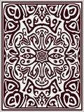 Elegant Crimson Symmetry Mandala Rug