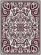 Elegant Crimson Symmetry Mandala Rug