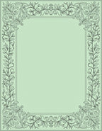 Elegant Mint Green Floral Scroll Border Rug