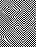 Bold Black White Geometric Stripe Rug