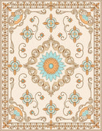 Vintage Bloom medallion design Rug