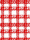Vibrant Red Houndstooth Checkered Rug