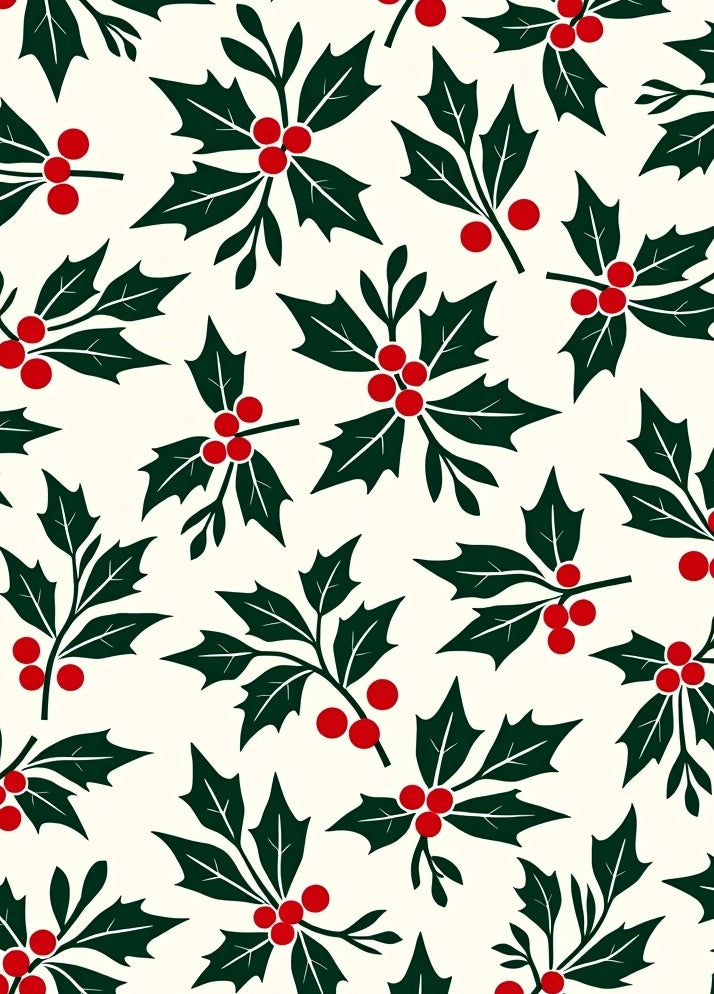 Classic Holly Berry Branches Rug