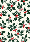 Classic Holly Berry Branches Rug