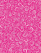 Lively Pink Swirls Abstract Rug