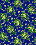 Green Yellow Floral Starburst Swirl Rug