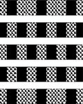 Graphic Black and White Optical Stripe Rug