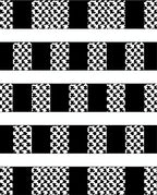 Graphic Black and White Optical Stripe Rug