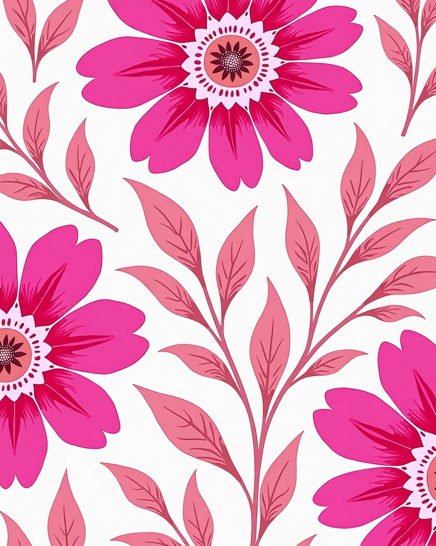 Vibrant Blossom Vine Arrangement Rug