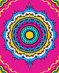Vibrant Pink Medallion Sunburst Rug