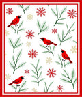 Red Cardinals With Snowy Branches Rug