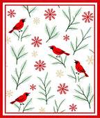 Red Cardinals With Snowy Branches Rug