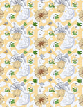 Whimsical Yellow Floral Mushroom Sky Rug