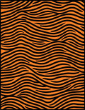 Orange Black Zebra Stripe Wave Rug