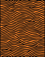 Orange Black Zebra Stripe Wave Rug