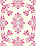 Fuchsia Floral Blossom Mandala Rug