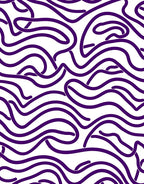 Deep Purple Wavy Lines Abstract Rug