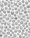 Whimsical Black White Skull Scatter Rug