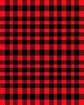 Classic Red Black Checkered Grid Rug