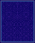 Deep Indigo Purple Geometric Lattice Rug
