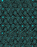 Turquoise Abstract Organic Swirls Rug