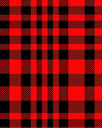 Bold Red Plaid Checks Rug