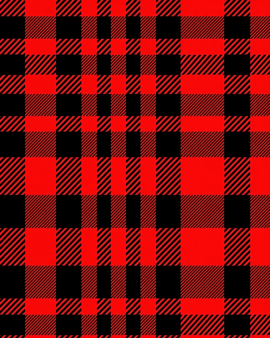 Bold Red Plaid Checks Rug