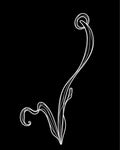 White Swirling Vine Abstract Rug