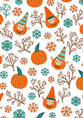 Whimsical Gnome Pumpkin Snowflake Medley Rug