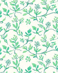 Vineyard Green Leafy Twig Rug