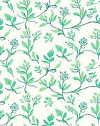 Vineyard Green Leafy Twig Rug