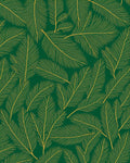 Emerald Green Golden Feather Arrangement Rug