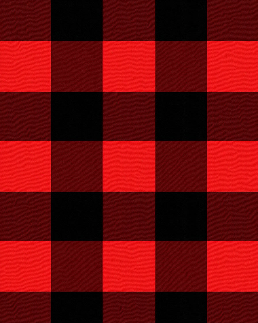 Red Black Buffalo Check Squares Rug