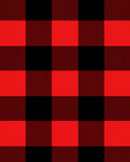 Red Black Buffalo Check Squares Rug