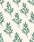 Dark Green Leaflet Botanical Repeat Rug